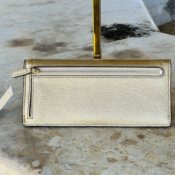 Michael Kors xlarge chain gold signature tote&wallet pale gold NWT - Picture 11 of 15